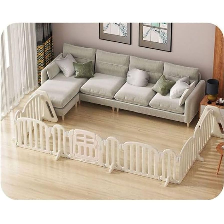 完品　美品ベビーゲート 置くだけ ドア付き 357cm ベビーサークル Amazon.co.jp: enne. ベビーサークル 折りたたみ ベビーゲート